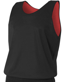 A4 Men's Reversible Mesh Tank NF1270 | Black/ Red - Front
