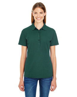 Hanes Ladies X-Temp Pique Polo Shirt with Fresh IQ 035P | Deep Forest - Front