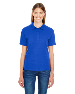 Hanes Ladies X-Temp Pique Polo Shirt with Fresh IQ 035P | Deep Royal - Front
