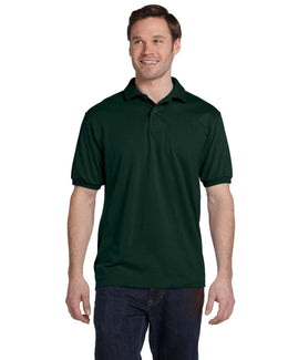 Hanes Jersey Knit Polo Shirt 054 | Deep Forest - Front