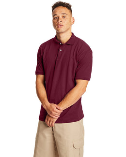 Hanes Jersey Knit Polo Shirt 054 | Maroon - Front
