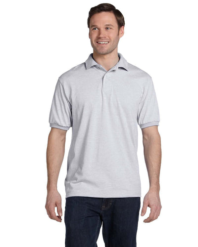 Hanes Jersey Knit Polo Shirt 054 | Ash - Front