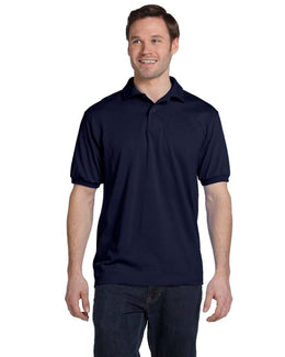 Hanes Jersey Knit Polo Shirt 054 | Navy - Front