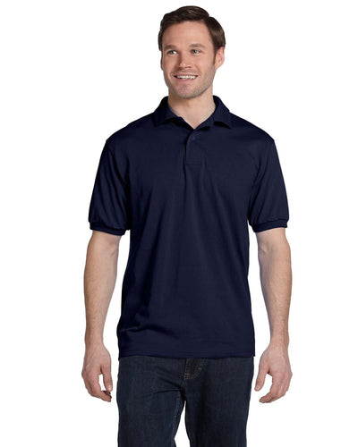Hanes Jersey Knit Polo Shirt 054 | Navy - Front