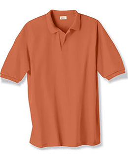 Hanes Jersey Knit Polo Shirt 054 | Orange - Front