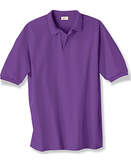Hanes Jersey Knit Polo Shirt 054 | Purple - Front