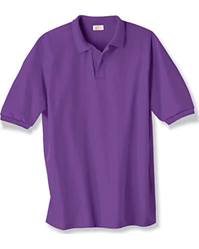 Hanes Jersey Knit Polo Shirt 054 | Purple - Front
