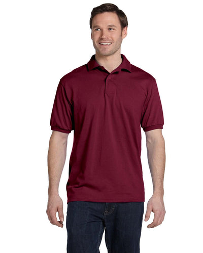 Hanes Jersey Knit Polo Shirt 054 | Cardinal - Front