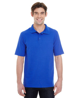 Hanes Mens X-Temp Pique Polo Shirt with Fresh IQ 055P | Deep Royal - Front