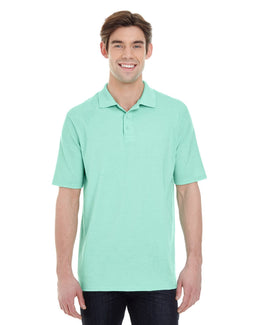 Hanes Mens X-Temp Pique Polo Shirt with Fresh IQ 055P | Clean Mint - Front