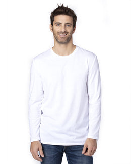 Threadfast Apparel Unisex Ultimate Long Sleeve T-Shirt 100LS | White - Front