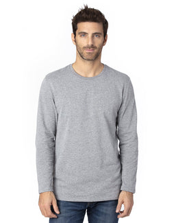 Threadfast Apparel Unisex Ultimate Long Sleeve T-Shirt 100LS | Heather Grey - Front