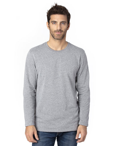 Threadfast Apparel Unisex Ultimate Long Sleeve T-Shirt 100LS | Heather Grey - Front