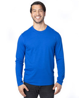 Threadfast Apparel Unisex Ultimate Long Sleeve T-Shirt 100LS | Royal - Front