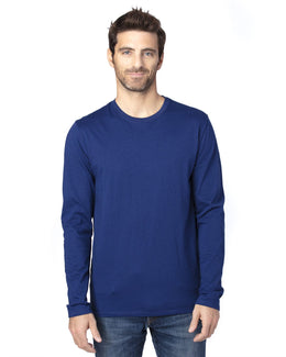 Threadfast Apparel Unisex Ultimate Long Sleeve T-Shirt 100LS | Navy - Front