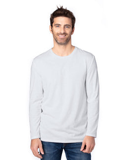 Threadfast Apparel Unisex Ultimate Long Sleeve T-Shirt 100LS | Silver - Front