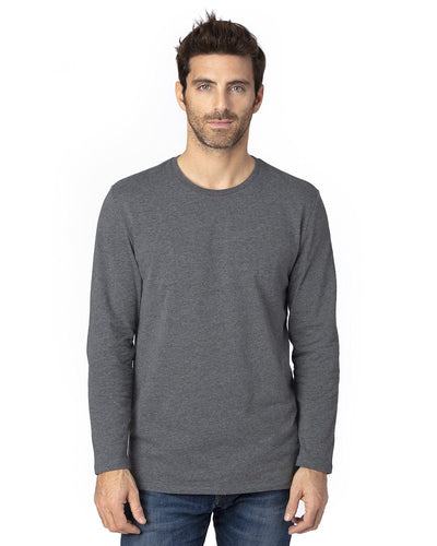 Threadfast Apparel Unisex Ultimate Long Sleeve T-Shirt 100LS | Charcoal Heather - Front