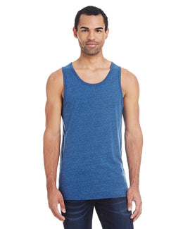 Threadfast Apparel Unisex Triblend Tank 102C | Royal Blk Trblnd - Front