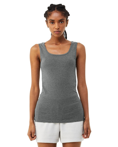 Bella+Canvas Ladies Micro Ribbed Tank 1081 | Deep Heather - Front