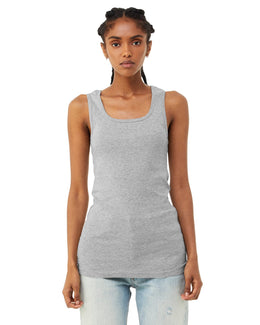 Bella+Canvas Ladies Micro Ribbed Tank 1081 | Athletic Heather - Front