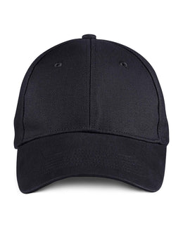 Anvil 6-Panel Brushed Twill Cap 136 | Black - Front