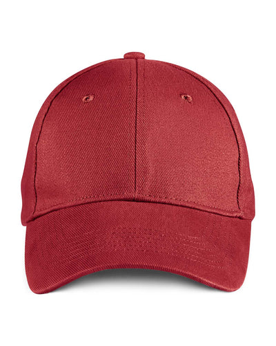 Anvil 6-Panel Brushed Twill Cap 136 | Red - Front