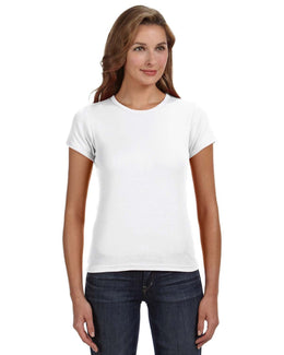 Anvil 1x1 Rib Scoop Neck T-Shirt 1441 | White - Front