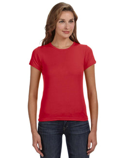 Anvil 1x1 Rib Scoop Neck T-Shirt 1441 | Red - Front