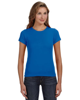 Anvil 1x1 Rib Scoop Neck T-Shirt 1441 | Royal Blue - Front