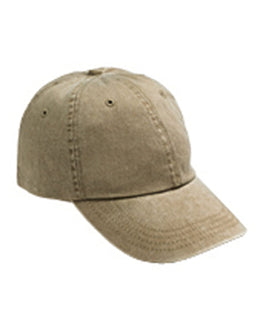 Anvil 6-Panel Pigment-Dyed Twill Cap 145 | Khaki - Front