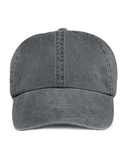 Anvil 6-Panel Pigment-Dyed Twill Cap 145 | Charcoal - Front