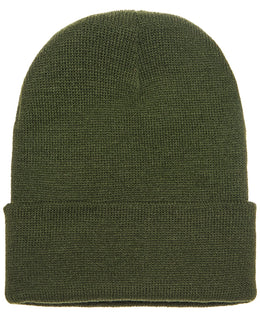 Yupoong Cuffed Knit Cap 1501 | Olive - Front
