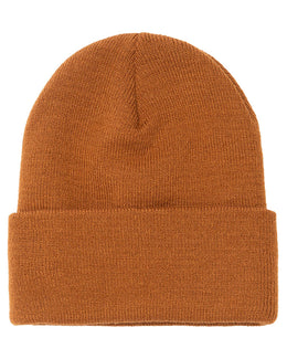 Yupoong Cuffed Knit Cap 1501 | Caramel - Front
