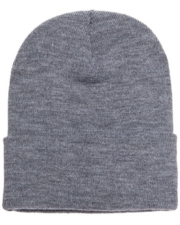 Yupoong Cuffed Knit Cap 1501 | Heather - Front