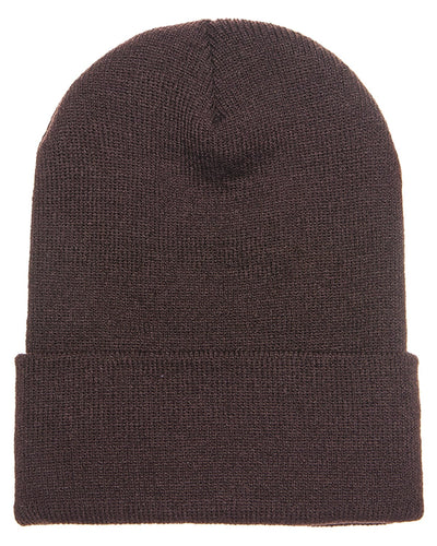 Yupoong Cuffed Knit Cap 1501 | Brown - Front