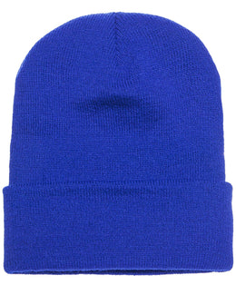 Yupoong Cuffed Knit Cap 1501 | Royal - Front