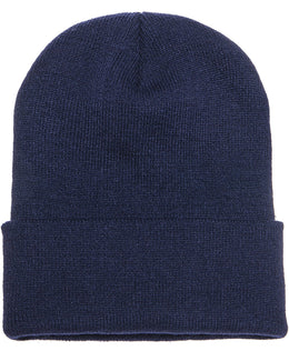 Yupoong Cuffed Knit Cap 1501 | Navy - Front