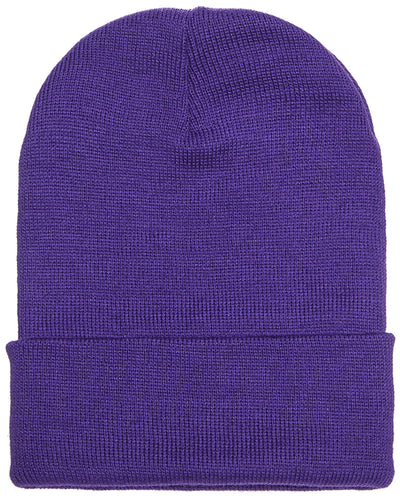 Yupoong Cuffed Knit Cap 1501 | Purple - Front