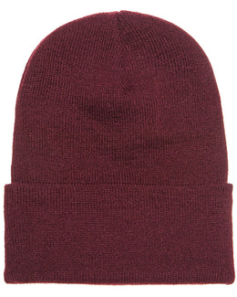 Yupoong Cuffed Knit Cap 1501 | Maroon - Front