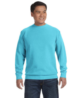 Comfort Colors Garment-Dyed Crewneck Sweatshirt 1566 | Lagoon Blue - Front