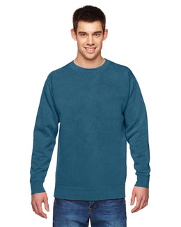 Comfort Colors Garment-Dyed Crewneck Sweatshirt 1566 | Topaz Blue - Front