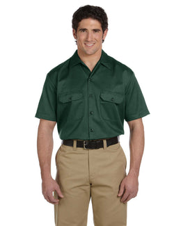 Dickies Short Sleeve Work Shirt 1574 | Hunter Green - Front