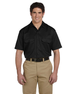 Dickies Short Sleeve Work Shirt 1574 | Black - Front