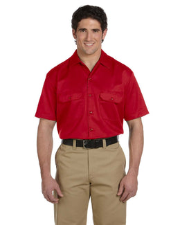 Dickies Short Sleeve Work Shirt 1574 | Red - Front