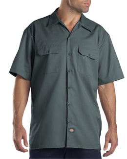 Dickies Short Sleeve Work Shirt 1574 | Lincoln Green - Front