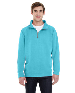 Comfort Colors Quarter-Zip Sweatshirt 1580 | Lagoon Blue - Front