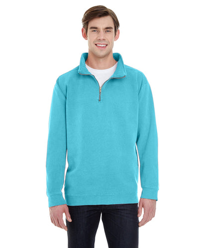 Comfort Colors Quarter-Zip Sweatshirt 1580 | Lagoon Blue - Front