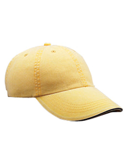Anvil Low-Profile Pigment-Dyed Twill Cap 166 | Sunshine - Front