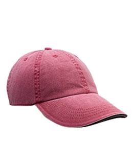 Anvil Low-Profile Pigment-Dyed Twill Cap 166 | Red Rock - Front