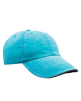 Anvil Low-Profile Pigment-Dyed Twill Cap 166 | Aqua - Front